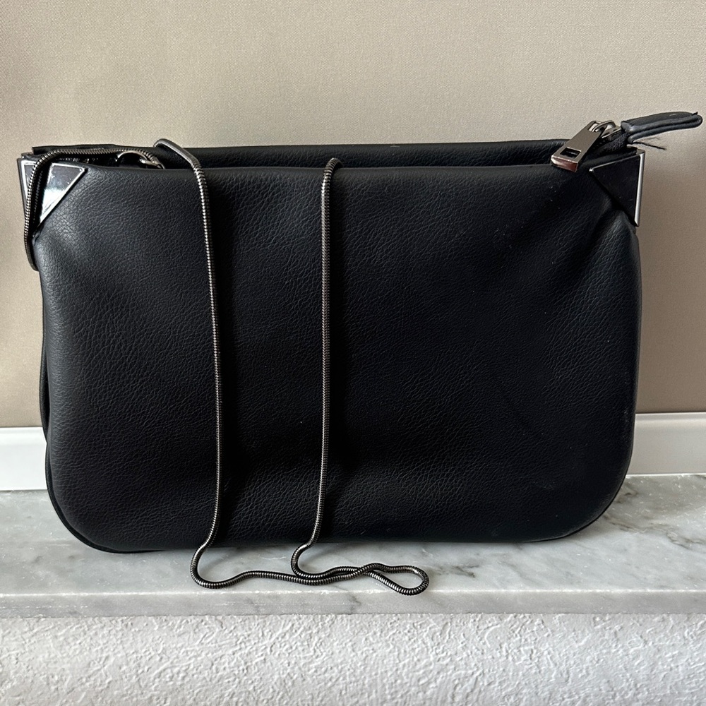 Black Leather Shoulder Bag